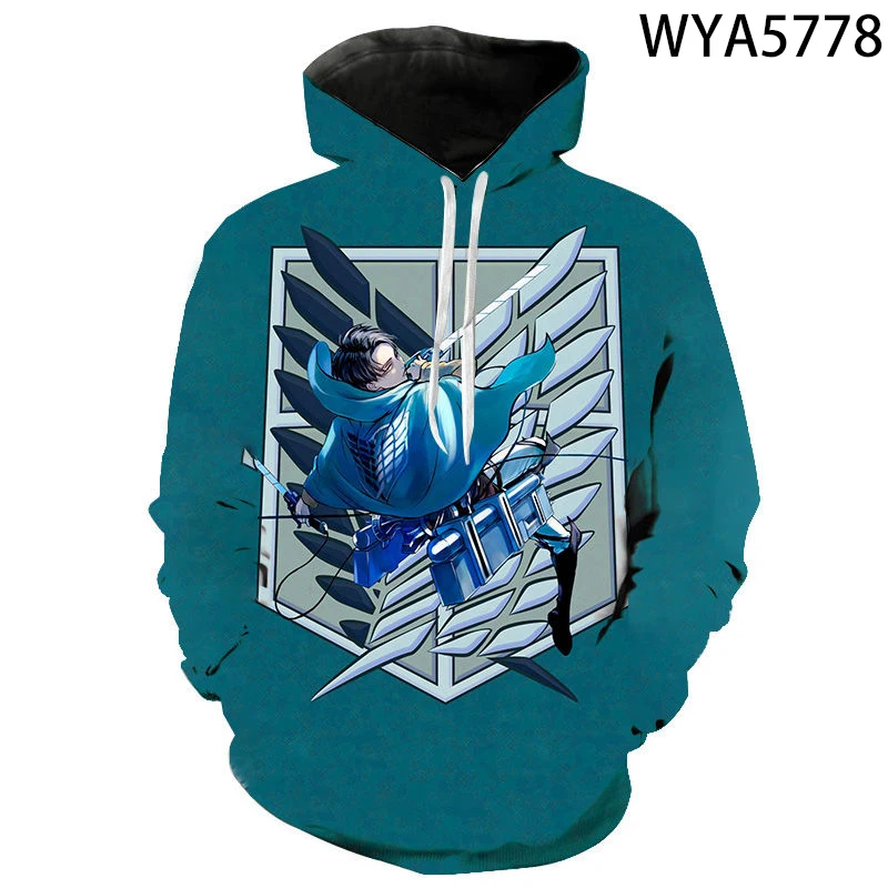 

2020 New Attack On Titan Men Women Children Sweatshirts 3D Printed Pullover Hoodies Long Sleeve Boy Girl Kids Streetwear Tops