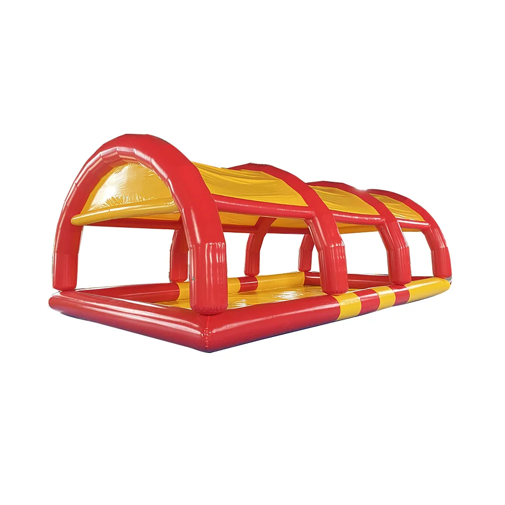 

Summer outdoor airtight pvc inflatable water pool with roof cover for water games