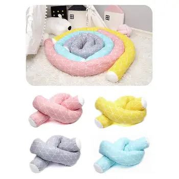 

2M Baby Bumper Bed Braid Knot Pillow Cushion Bumper For Infant Cuna Bebe Lit Crib Protector Cot Bumper Room Decor