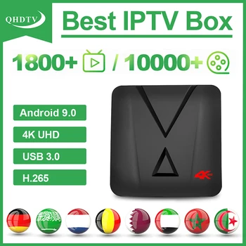 

QHDTV IPTV Spain Germany Italia MX10 Mini 4K Tv BOX Android 9.0 Smart IPTV Nederland Belgium Arabic Algeria IP TV NO APP Include