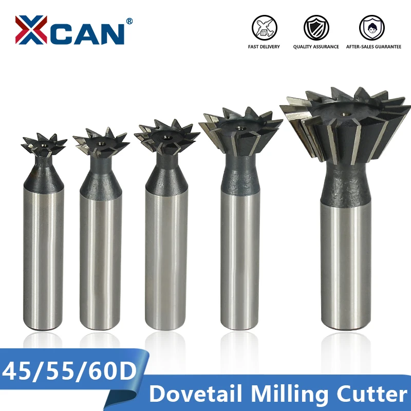 XCAN Dovetail Milling Cutter 45 55 60 Degrees CNC Router Bit Straight