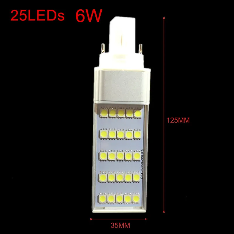 G24 led lamp bulb 6W 8W 10W 12W 14W 5050 Light warm white/Cool white Spotlight 180 Degree Horizontal Plug Light led light led lamp