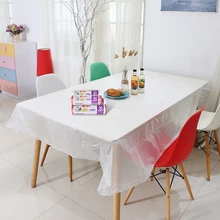 20 шт 130 см* 160 см пластиковая одноразовая скатерть сплошной цвет Свадьба День рождения квадратная скатерть протирать крышки