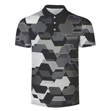 WAMNI новая 3D теннисная футболка, камуфляжная повседневная спортивная мужская рубашка для бадминтона, полосатая рубашка с отложным воротником, быстросохнущая рубашка поло