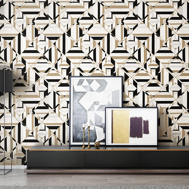 3d Vinyl Wallpaper, Volumetric Geometric Wall Art, Abstract Wall