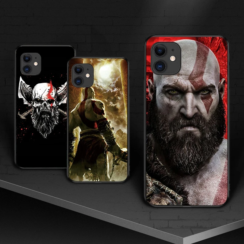 Мягкий чехол для IPhone 7 6 XS 11 PRO MAX 6S 8 Plus телефона X XR SE2020 10 корпус с надписью God Of War Kratos