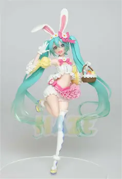 

Anime Hatsune Miku Rabbit Ear Spring Dress Ver Action Figure Model Statue Bunny No Box 19cm Kids Toys Gift Collection New