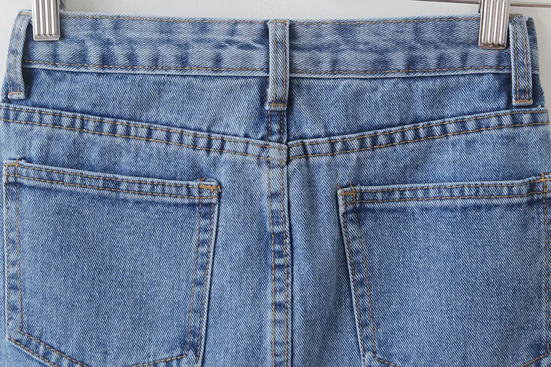 Q7210 [Yellow Zheng] Spring Base-Washing Water High-waisted Half-length Skirt A- line Skirt Casual Denim Skirt Women's