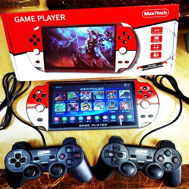 

X12 PLUS Video Game 7inch LCD Double Rocker Portable Handheld Retro Game Console Video MP5 Player TF Card for GBA/NES 3000 Games