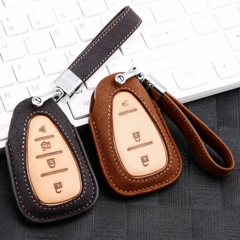 

High quality leather Car Key Cover Case For Chevrolet Cruze Spark Camaro Volt Bolt Trax Malibu 2016 2017 2018 2020 Accessories