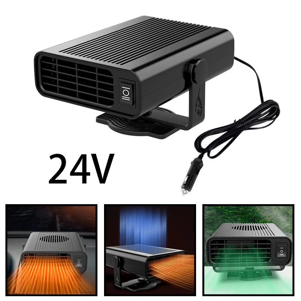 

1x 12V/ 24V Car Heater And Cooling Dual Purpose Window-glass Defogging And Defrosting Device Black/ White 120W Electrical Part
