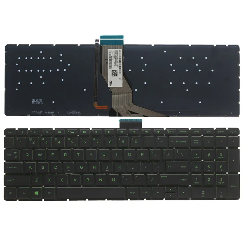 

Клавиатура для ноутбука HP 15-bs048cl 15-bs061st 15-bs062st 15-bs067cl черная/фуксия/зеленая