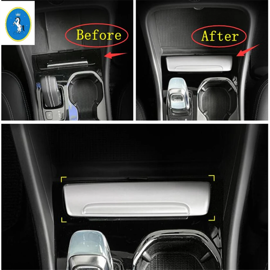 Yimaautotrim авто аксессуары пепельница коробка для хранения сигарет панель Крышка отделка Подходит для VOLVO XC40- ABS углеродного волокна вид
