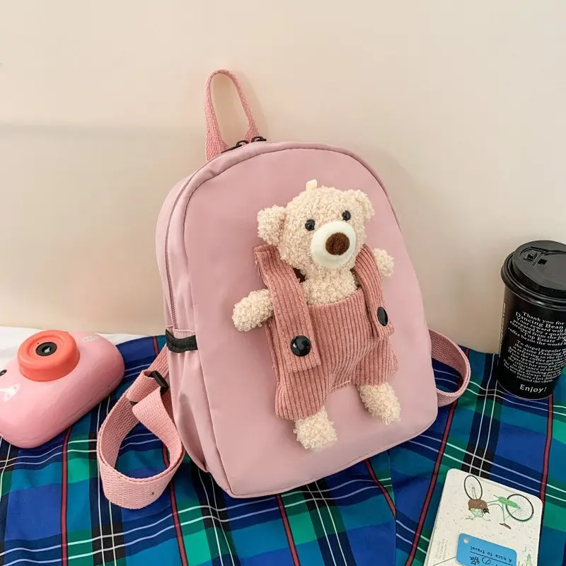 Zaino Orso In Peluche Per Bambini – Mini Zaino Con Orecchie Da Animale, Morbido E Spazioso, Per Asilo E Scuola, Colore Bianco