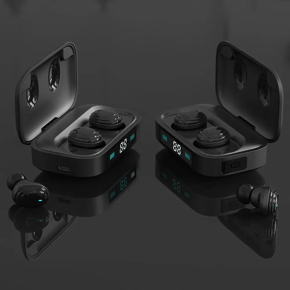 H01 беспроводные Bluetooth TWS 5,0 наушники-вкладыши 9D стерео музыкальные наушники светодиодный Электрический дисплей IPX7 водонепроницаемый