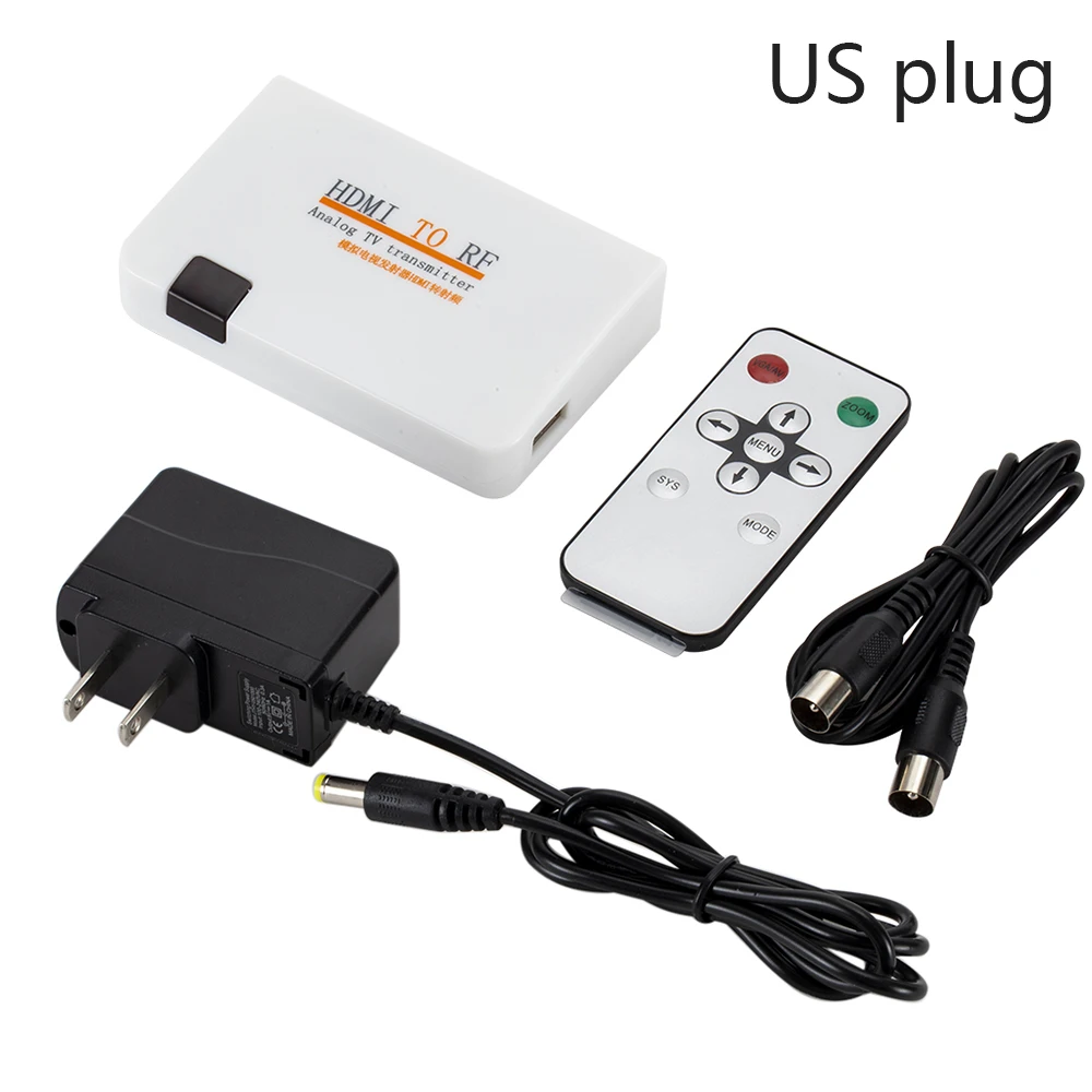 HDMI к RF аналоговый ТВ передатчик с дистанционное управление, разъем HDMI к РЧ сигнала Поддержка RF сплиттер 1080P сигнал hd-модулятор