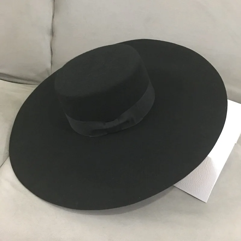 Wool Fedora Hat Retro Style Wide Brim Winter For Women Party Church Wedding fashion hat