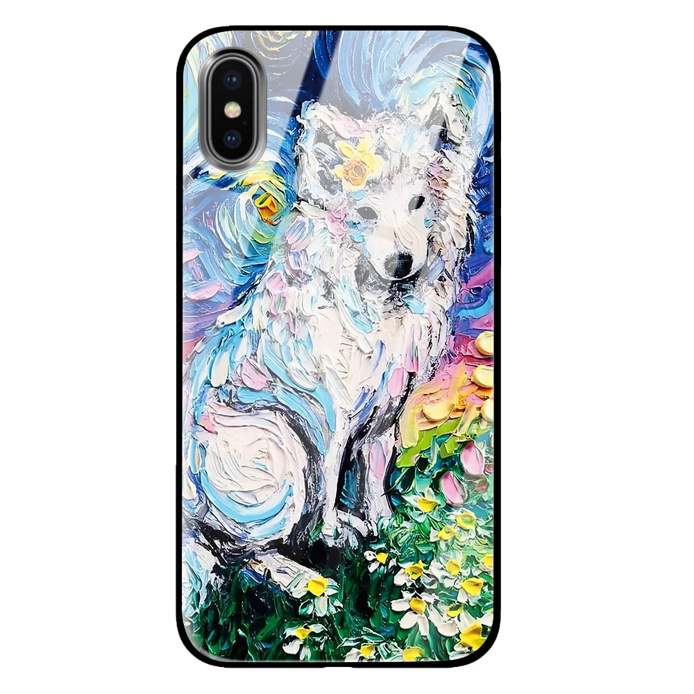 Ван Гог Картина маслом закаленное стекло Роскошные Чехлы для samsung Galaxy S10 S8 S9 Plus Note 8 9 - Цвет: 3