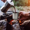 Tasse ultra-légère en titane tasse portative extérieure Camping pique-nique tasse d'eau avec poignée pliable 300ml / 400ml / 450ml / 750ml ► Photo 3/6