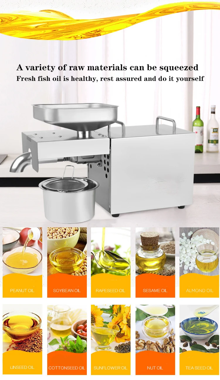 Description Picture 5 of itemLBT02 Oil Press Automatic Household Flaxseed Oil Press Peanut Oil Press Oil Residue Separator  600W (MAX) Configuration plug