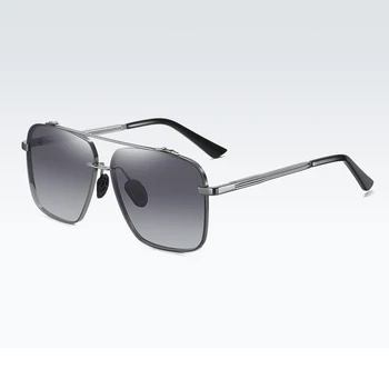 

2020 Men Polarized Sunglasses Oversized Metal Frameless UV400 Driving Sunglasses Night Vision Glasses With Box