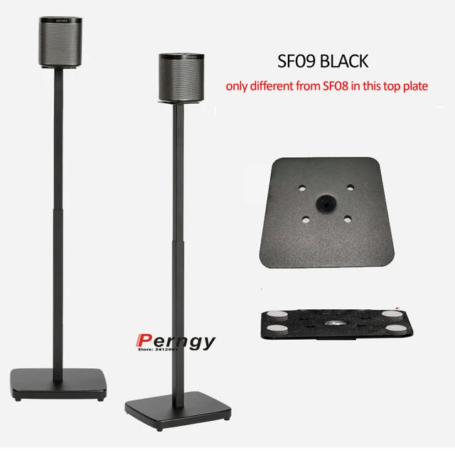 (1 pair=2pcs) SF08 65cm-125cm round column base adjustable surround sound speaker display stand floor Q90R Q950R sonos play 1 SF09 BLACK