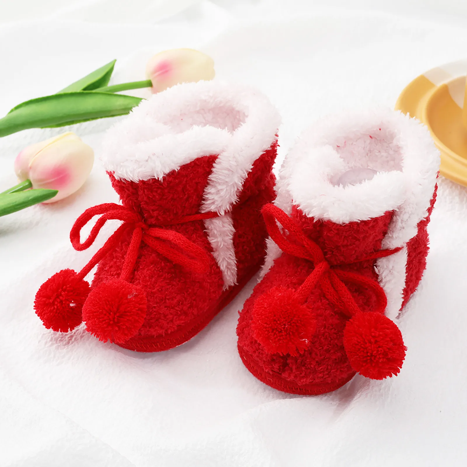 Baby Prewalker Winter Warm Sole Crib Flats Boots Toddler Girl Boy Kid Shoes 