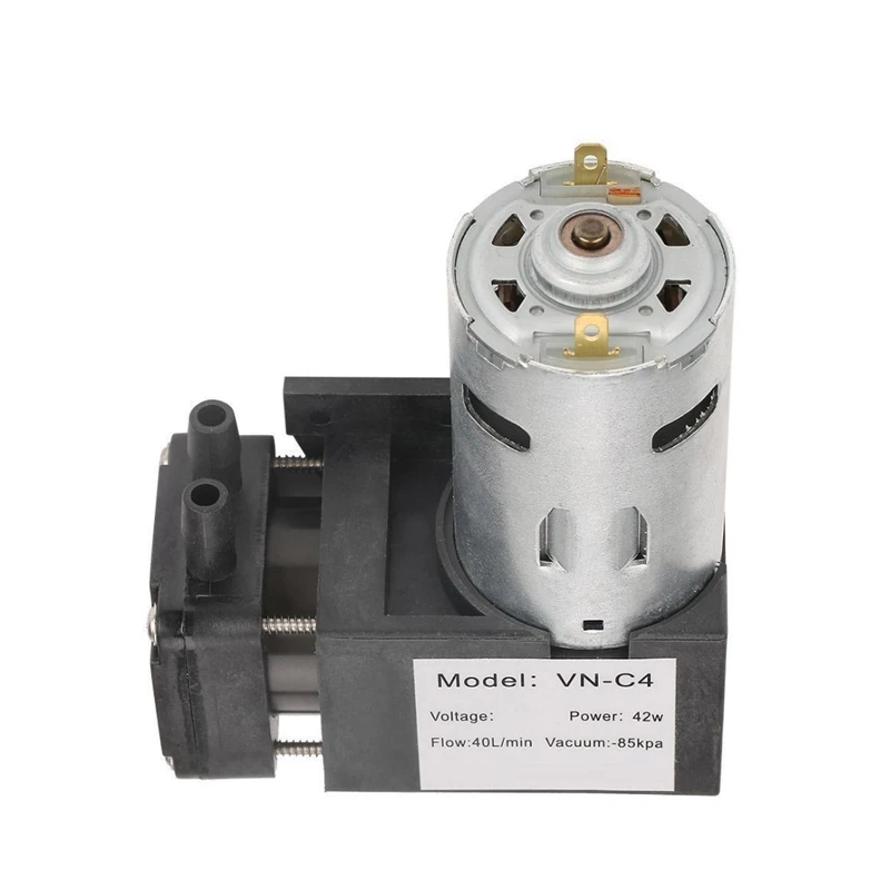 Pcmos Горячие DC12V 42 Вт мини маленький безмасляный вакуумный насос-85 кПа поток 40 л/мин для газового воздуха надувной насос вакуумные насосы автозапчасти