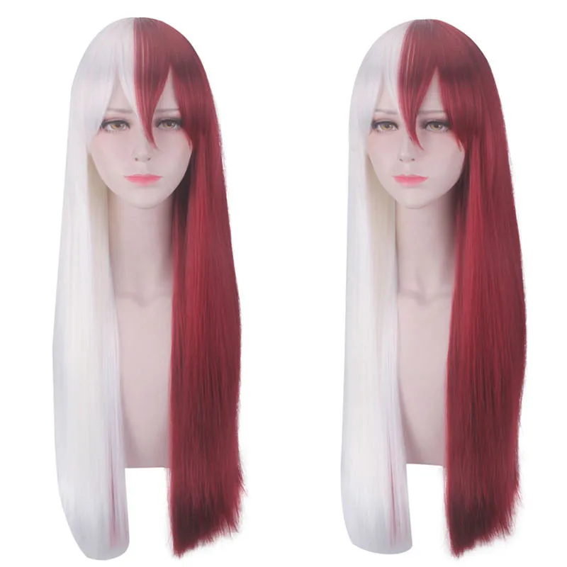 Парик My Hero Academia Todoroki Shoto для женщин карнавальный парик Boku no красные и белые