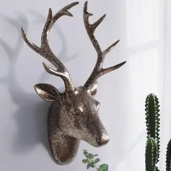 

Wall Hanging European Innovative Wall Hanging 3D Animal Head Deer Head Resin Craft Wall Hanging For Living Room Wall Decoration