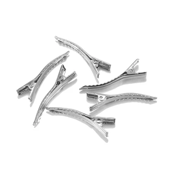 

20pcs 44 mm Single Prong Metal Alligator Clips with Bulk Craft DIY Hair Clip Durable Hair Accessories For Jewelry Making Supplie