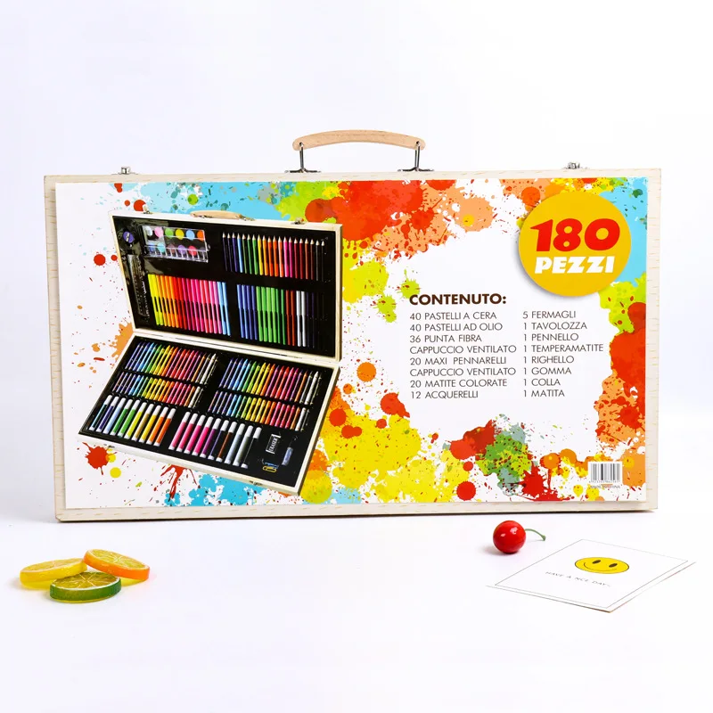 180 pcs super mega art set Non-toxic watercolor pen Creative Learning  stationery artistic drawing sets gift for kids - Price history & Review, AliExpress Seller - Children's stationery Store