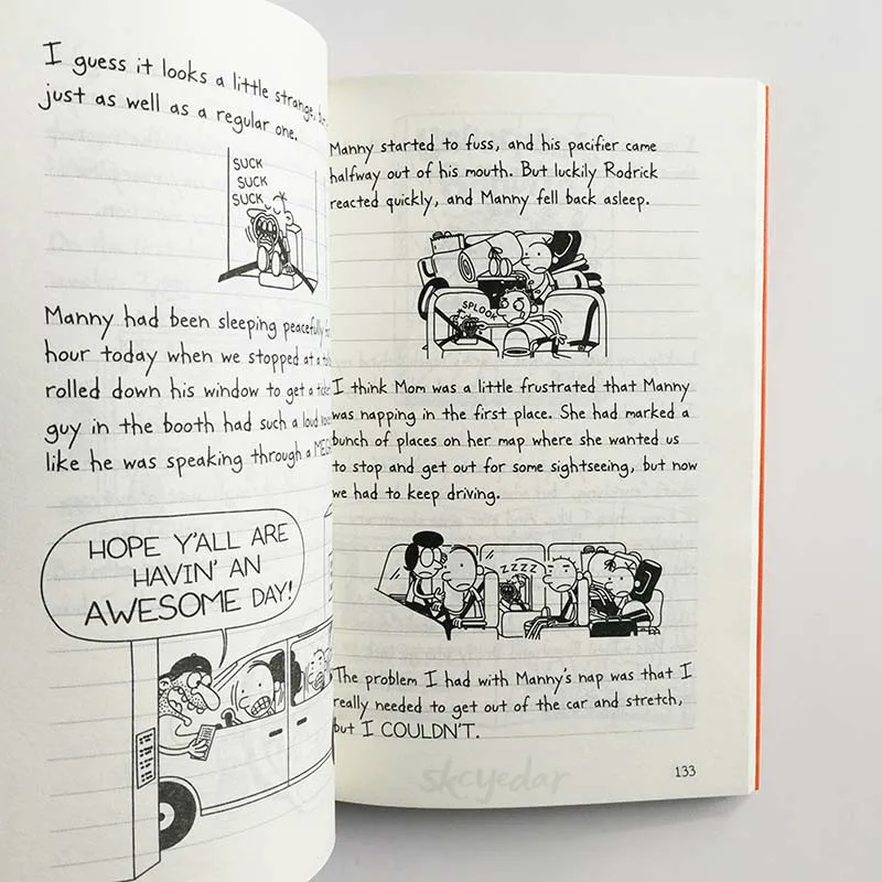 Дневник Wimpy Kid 17& 18: дальний путь упрощенный китайский и английский комиксы двуязычные книги половина китайский и половина английский