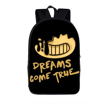 

2020 Bendy And The Ink Machine Backpacks For Students Bendy And Boris Kids Backpacks Two Layer School Bag For Gifts Dropshipping