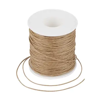 

1mm Waxed Cotton Thread Cords for Jewelry Making DIY White Black Red Green Blue Brown Orange Gold about 100yard/roll
