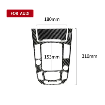 

Decor Gear Shift trim Sticker For A4 A5 Q5 09-16 Black Decal Carbon Fiber