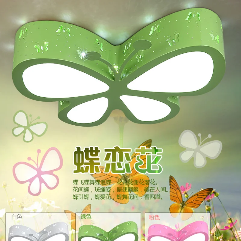 

Children's room LED ceiling lamp Creative personality Butterfly lighting Fashion boys and girls princess Room lighting