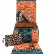 Высокое качество воск с ручной сумкой Африканский Воск принты ткань Женская Ручная сумка Африканский Воск для шитья платья