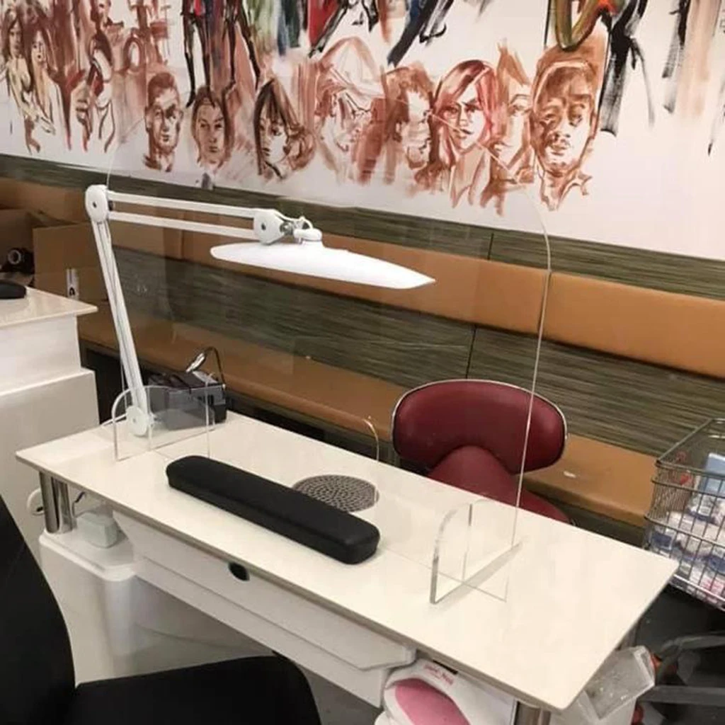 Acrylic Sneeze Guard Shield Clear Perfection Reception Side Sale Counter Sprayed Transparent Checkout Safety Shield Screen