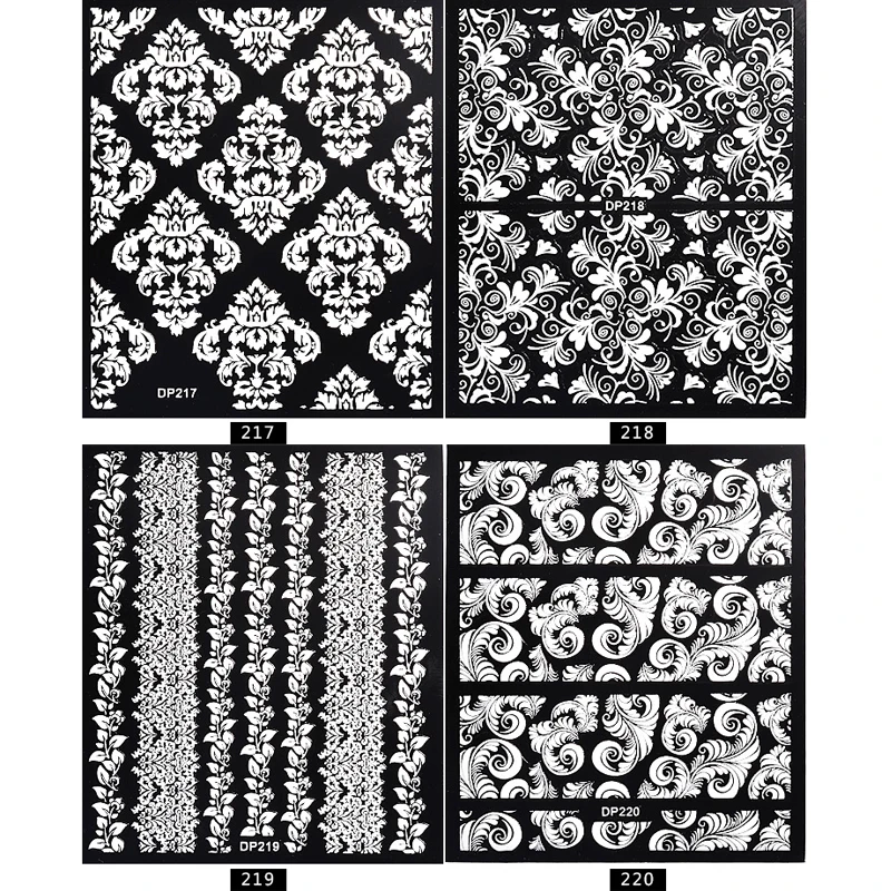 24 Sheet 3D Nail Stickers Cute Flower Manicure Stickers Nail Art Decals For Nail Manicure Tools Accessories