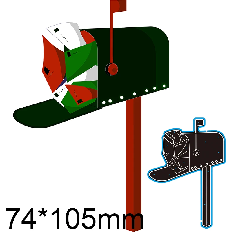 

Cutting Dies Letter Box Stencil Craft for Scrapbook Stamps Dies Embossing Paper Gift Card 74*105mm