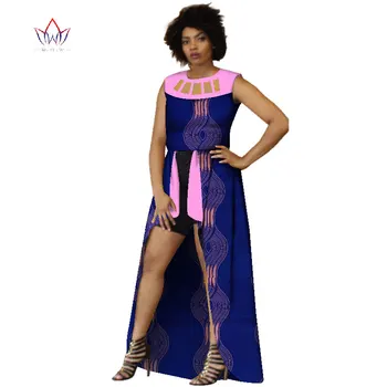 

African Dresses for Women Bazin Riche African Clothes Hollow Print Long Dresses Dashiki Women African Clothing Vestidos WY2866