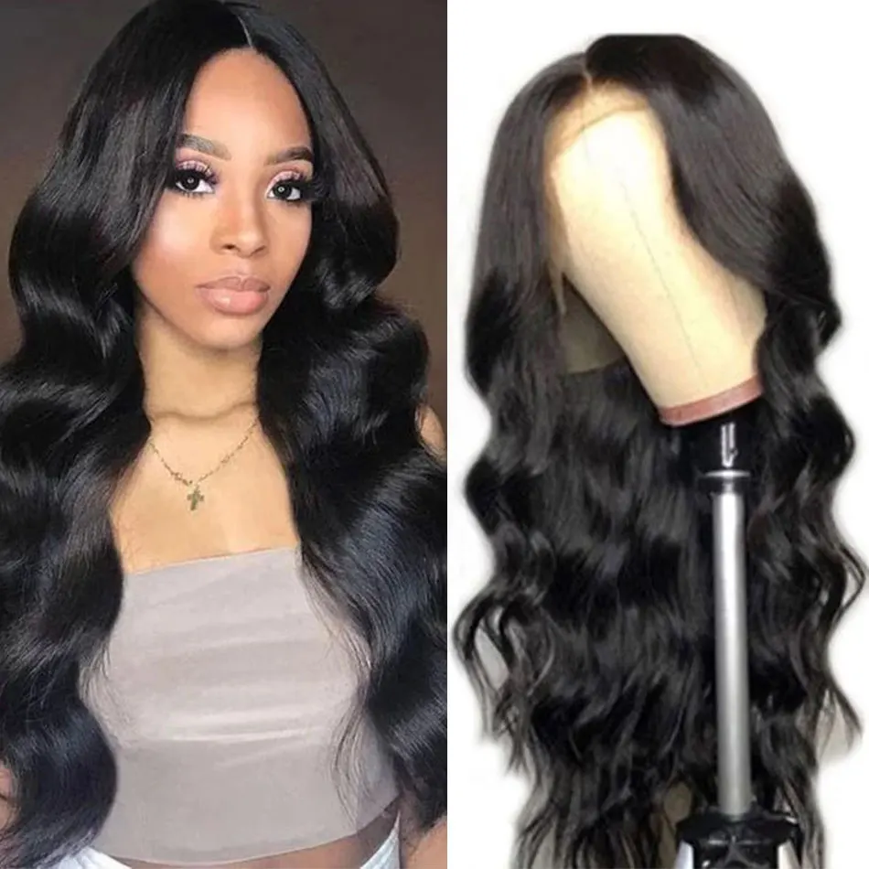 

Liddy Lace Front Human Hair Wigs Body Wave 10-26 Inch 13x4 150% Density Non-remy 100% Human Hair Lace Front Wigs Natural Color