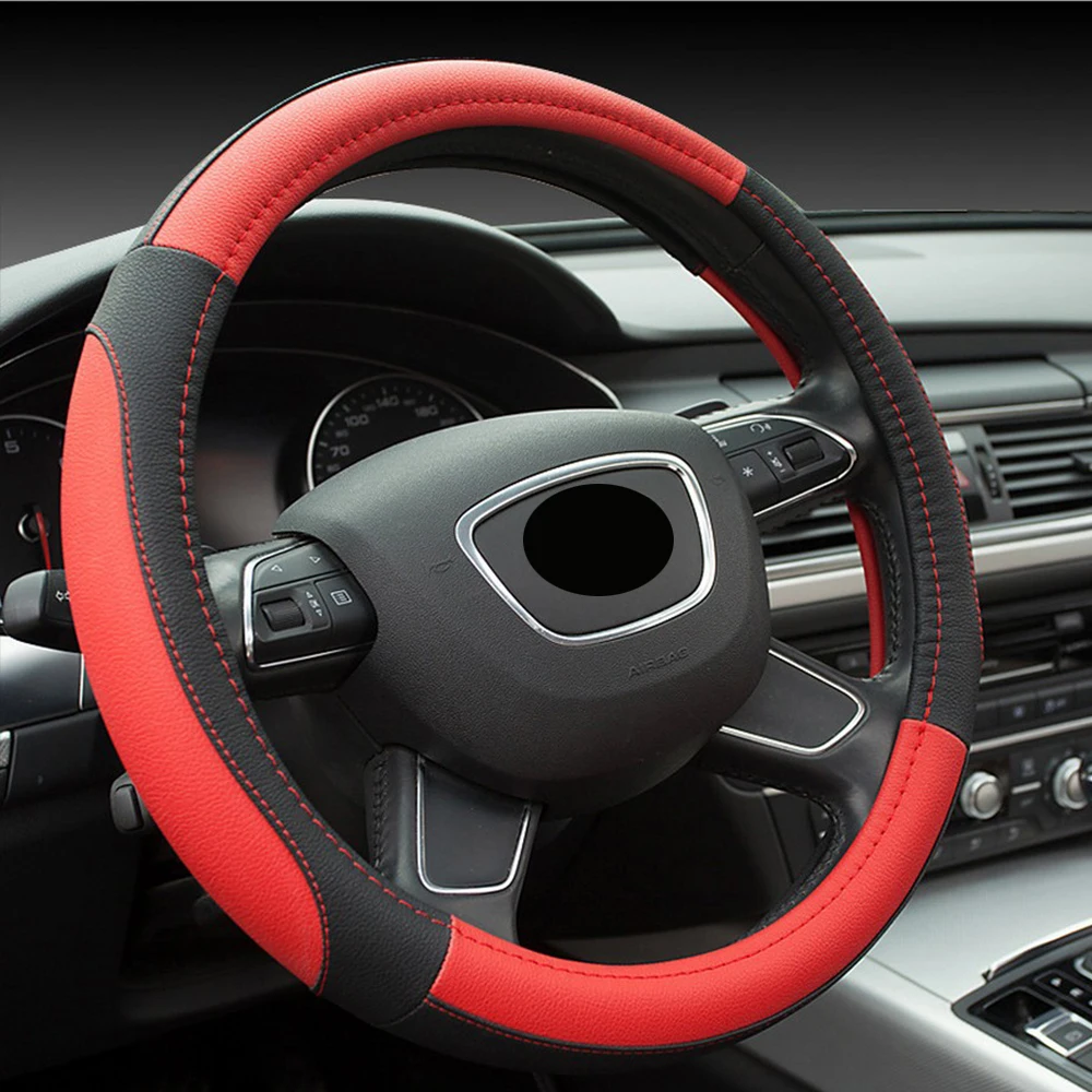 Car Steering Wheel Leather Cover DIY For Citroen Peugeot Renault Fiat Alfa Romeo