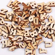 100Pcs Wooden Number English Alphabets Baby Early Education Learning Tool Scrapbooking Wood DIY Letters Craft Cardmaking Supplie
