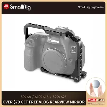 

SmallRig Protective Cage for Canon 6D Mark II Aluminum Alloy Camera Cage With Nato Rail Cold Shoe Mount - 2142