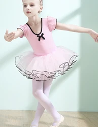 Ballet Dance Leotards For Kids Cute Tulle Tutu Girls Gymnastics Training Dress Ballerina Stage Costume Dancewea
