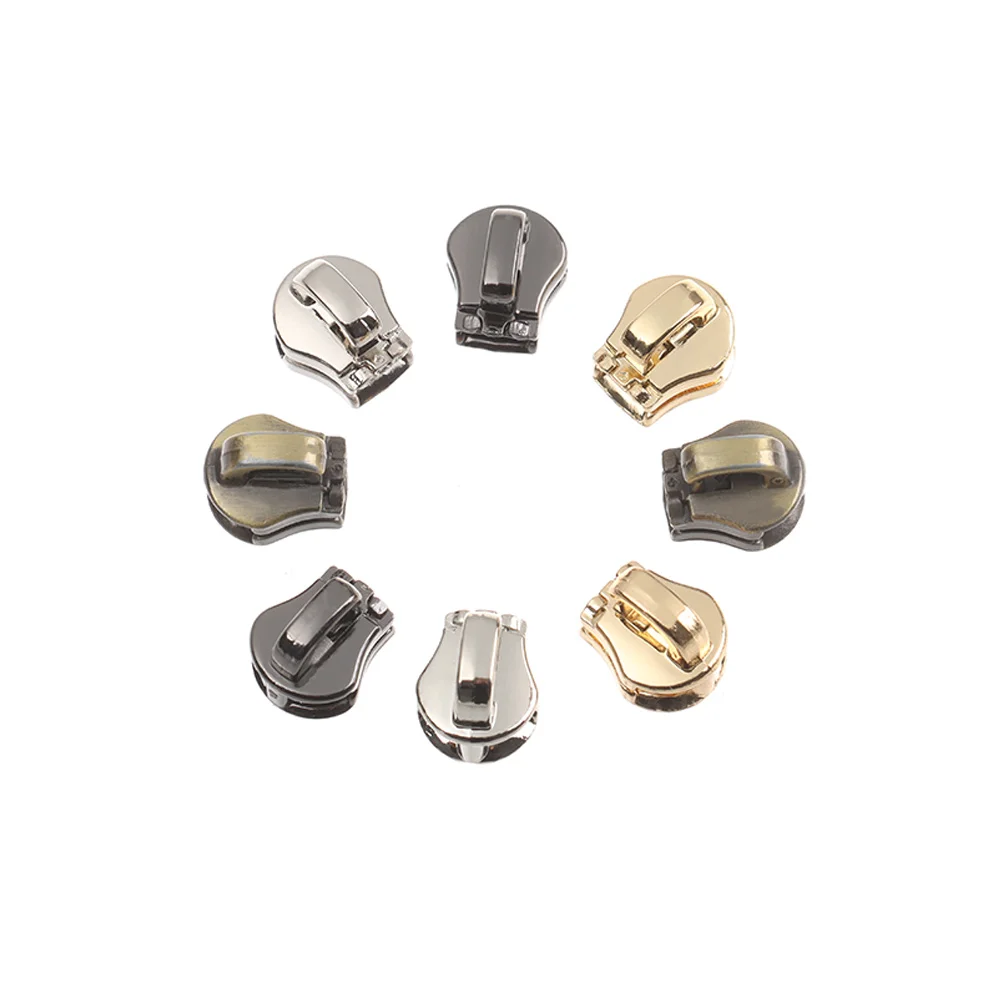 5/10Pcs Zipper Pull Head Repair Replacement Universal Zip Slider Teeth Rescue Copper Tooth Zippers Sewing Clothes Accessories