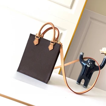 

2020 new high-quality Petit Sac Plat ladies handbag Monogram with genuine leather. Luxury brand pocket edition crossbody bag