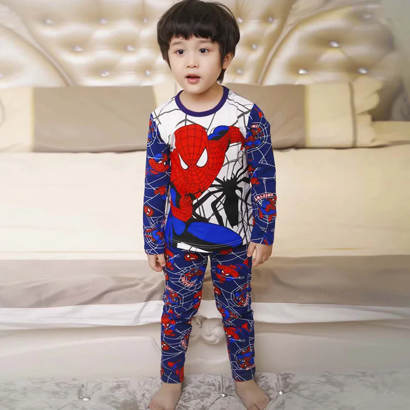 Pyjama Enfant Fashion Pajamas Set Cartoon Baby Girl Clothes Autumn Boys Spiderman Dinosaur Snow white pyjama meisje sleepwear